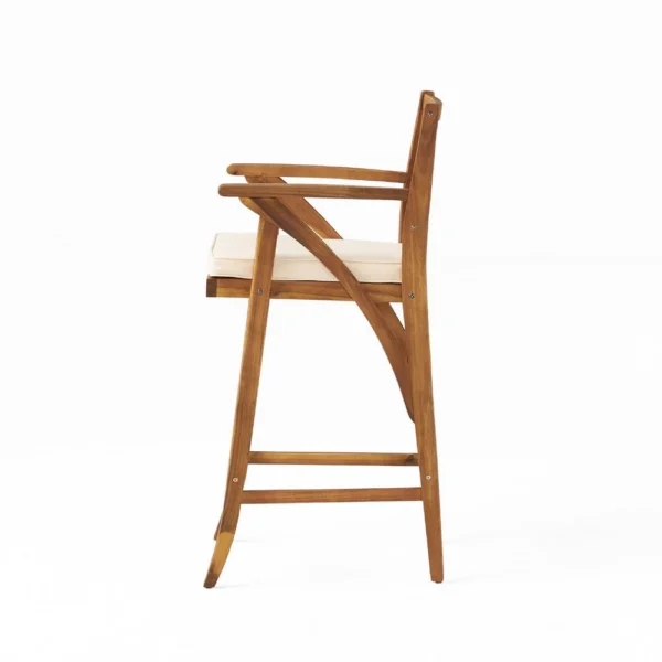 BM335116_3_f4d2beac-7eec-4696-a369-b3c3fbde5cb9 Olen Outdoor Barstool Chair Set of 2, Beige Polyester Brown Solid Wood