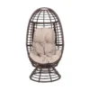 BM335118_1_0bec1c59-2d76-4c5c-a3e1-e9a44fbce739 Swivel Outdoor Egg Chair, Brown PE Woven Rattan, Iron, Beige Polyester
