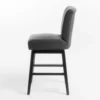 BM335134_2_b215c1da-79be-4d02-92ba-8bf406272797 Swivel Barstool Chair, Modern Charcoal Gray Upholstery. Espresso Brown