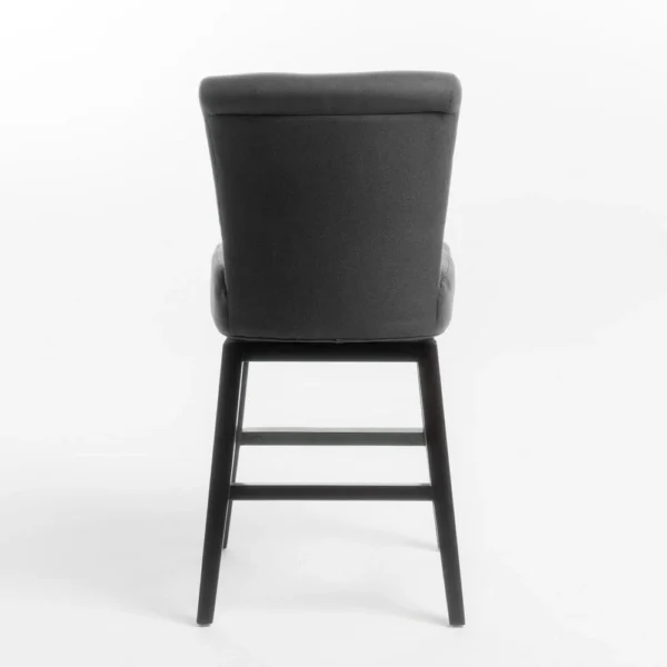 BM335134_3_e7fbda12-b334-43b6-be9b-0a0602020702 Swivel Barstool Chair, Modern Charcoal Gray Upholstery. Espresso Brown