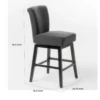 BM335134_4_5c3cd4bc-b3ae-4e8b-b113-e0bf7a71929c Swivel Barstool Chair, Modern Charcoal Gray Upholstery. Espresso Brown