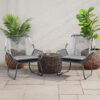 BM335152_8 Meny Outdoor Club Chair Set of 2, White Rattan Woven, Matte Gray Metal