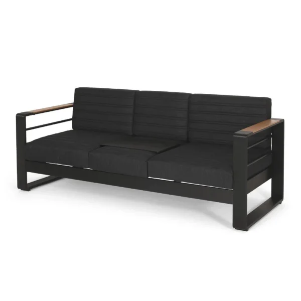 BM335175_e724896e-3a8f-4215-88fc-be24ba1676ca Vinia 3 Seater Outdoor Sofa, Plush Cushions, 77 Inch Black Aluminum
