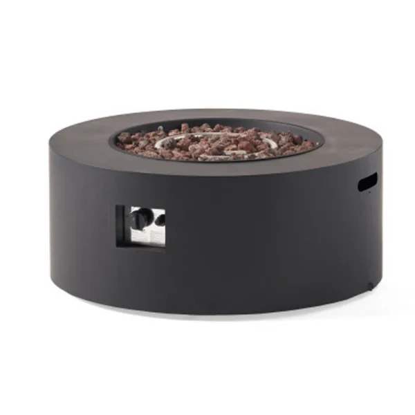 BM335235_2_1675d06f-a1d2-4d12-8613-5770f5efefb7 Outdoor Fire Pit, 40,000 BTUs Cutout Handles, Round Dark Gray Iron