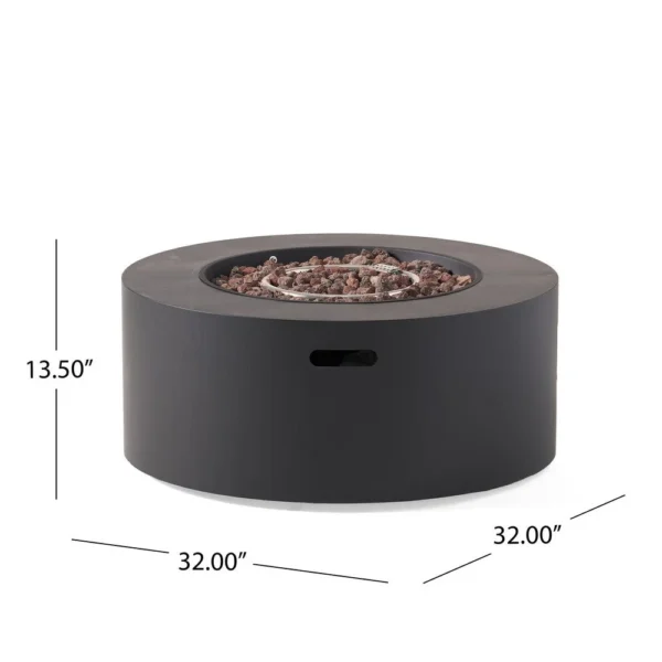 BM335235_4_c957333f-22b5-4203-abed-bcd88eb2e482 Outdoor Fire Pit, 40,000 BTUs Cutout Handles, Round Dark Gray Iron