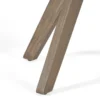 Ambre Outdoor Breakfast Dining Table, 28 Inch Slatted Gray Acacia Wood