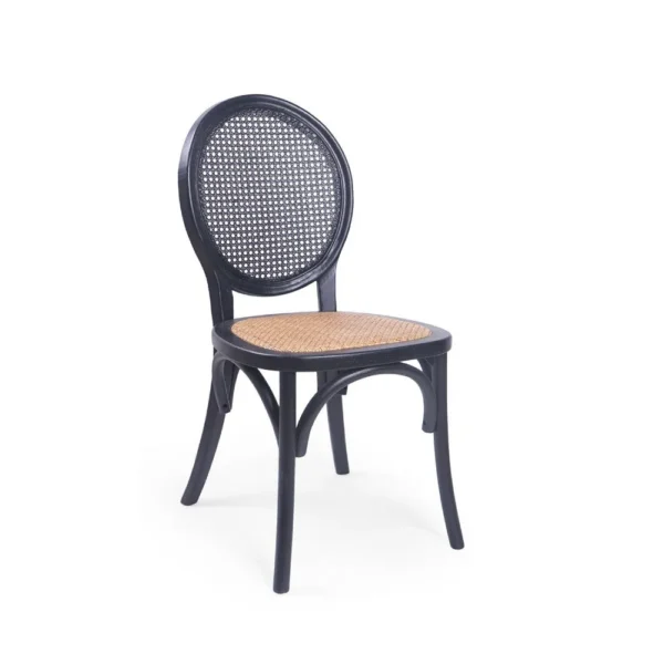 BM335260_1_9f9665e9-1657-44fb-beef-6ec299fa8b2c Dining Chair Set of 2, Matte Black Rattan Woven Back and Brown Seat