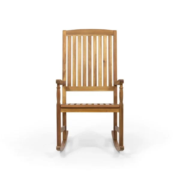 BM335268_1_0309de0b-5d09-4972-9880-58c66a97ef8f Fred Outdoor Rocking Chair, Slatted Back Design, Brown Acacia Wood