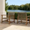 BM335270_7 Bops Outdoor Accent Club Chair Set of 2, Brown Acacia Wood Gray Wicker