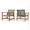 BM335270_a5b644c1-9ec4-410f-9ad9-7fb686d7e067 Bops Outdoor Accent Club Chair Set of 2, Brown Acacia Wood Gray Wicker