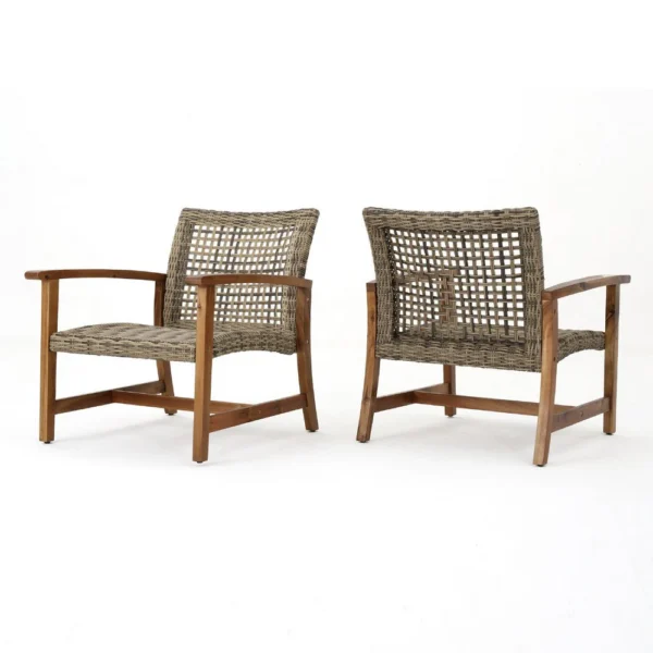 BM335270_a5b644c1-9ec4-410f-9ad9-7fb686d7e067 Bops Outdoor Accent Club Chair Set of 2, Brown Acacia Wood Gray Wicker