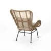 BM335276_3_b6a7efe6-2063-4a87-930b-8ccc327e5fc1 Margo Outdoor Accent Chair, Brown Woven Rattan, Beige, Black Metal