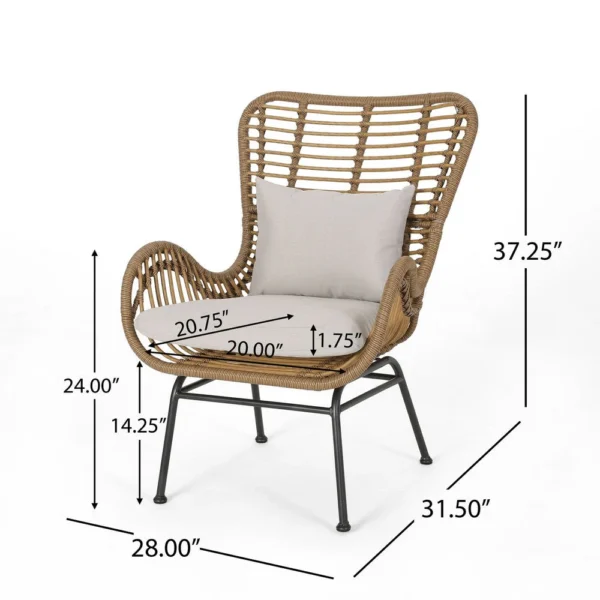BM335276_4_57bd55b5-670a-4d4f-8b85-6fa09055ac7f Margo Outdoor Accent Chair, Brown Woven Rattan, Beige, Black Metal