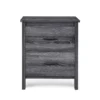Nightstand Dresser, 2 Storage Drawers, 23 Inch, Modern Dark Gray