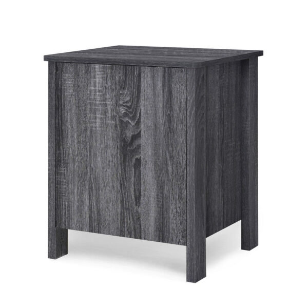 Nightstand Dresser, 2 Storage Drawers, 23 Inch, Modern Dark Gray