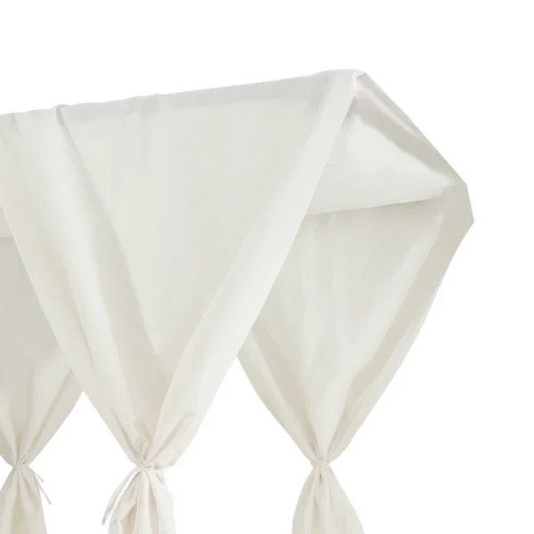 Yavi Outdoor Daybed Curtain and Cushion Set, Cream Waterproof Fabric