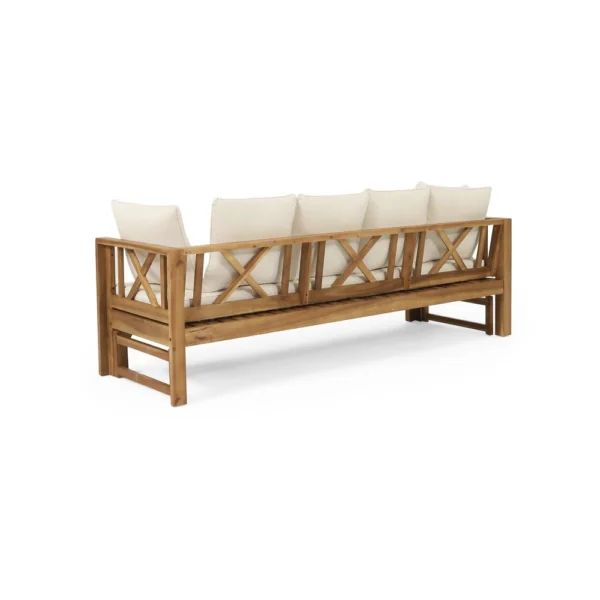 BM335327_3_b2b2b7f2-0b16-4a47-8d12-9ed3c6c50e50 Outdoor Daybed Sofa, 79 Inch, Brown Acacia Wood Frame, Cream Cushions