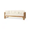 BM335327_fe82d4a7-5ac2-4508-ad01-d442fee5492e Outdoor Daybed Sofa, 79 Inch, Brown Acacia Wood Frame, Cream Cushions