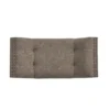 Vibe Ottoman Bench, Tufted Gray Fabric, 36 Inch, Nailhead Trim