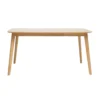 BM335331_1_604cd70e-c291-43b2-b346-6544da833864 Dining Table, 59 Inch Natural Walnut Brown Rectangular, Tapered Legs