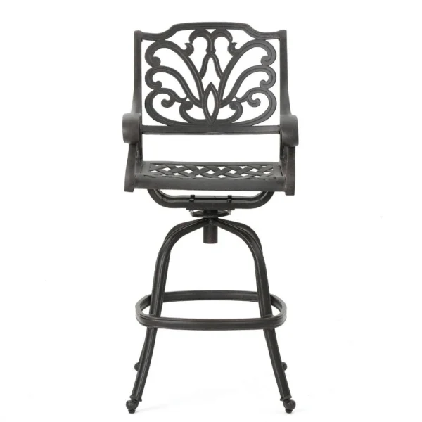 BM335381_1_f48e8984-18db-4ca6-801d-912000e3ebdf Outdoor Swivel Bar Height Chair, Ornate Bronze Aluminum Flared Base