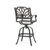 BM335381_2_e78f0a99-6854-4159-b93e-82ed7bb61bd6 Outdoor Swivel Bar Height Chair, Ornate Bronze Aluminum Flared Base