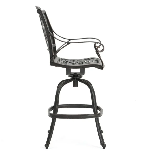 BM335381_3_49ac4958-d249-4d89-9ff3-2065d340980d Outdoor Swivel Bar Height Chair, Ornate Bronze Aluminum Flared Base