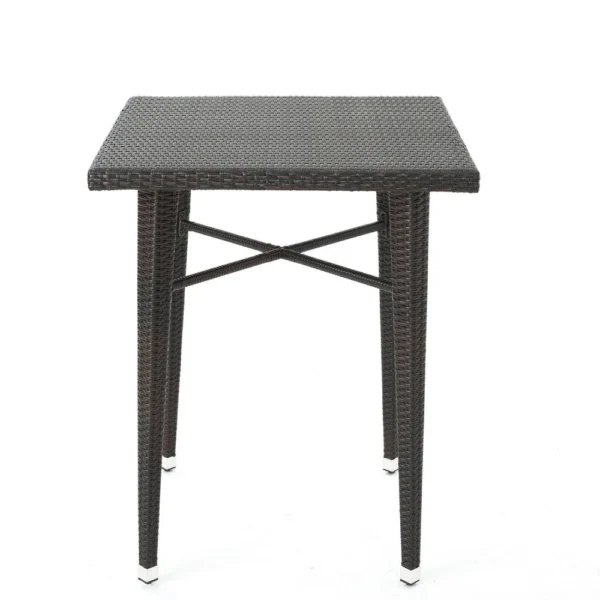 BM335384_1_57beca29-c021-4b64-a5fe-264fab596f71 Outdoor Bar Table, 33 Inch Square Top, Dark Brown Rattan Woven