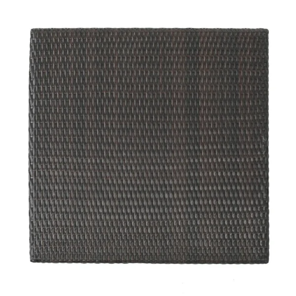 BM335384_3_1001f98b-2cd1-4d3b-97dc-997b70c6215e Outdoor Bar Table, 33 Inch Square Top, Dark Brown Rattan Woven