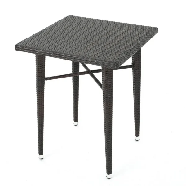 BM335384_45c1d156-2a02-4020-8f84-d9d4ddee3038 Outdoor Bar Table, 33 Inch Square Top, Dark Brown Rattan Woven