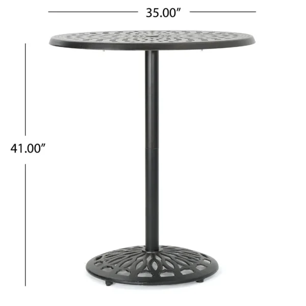 BM335385_4_1cf21d2a-69c2-49b4-8ef4-fabb8559397b Outdoor Bar Table, 35 Inch Round Carved Top, Antique Bronze Aluminum