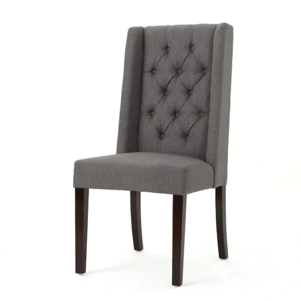 BM335441_2_c4beda53-d550-492d-a070-91421dfa9995 Nathan Dining Chair Set of 2, Dark Brown Wood, Tufted Gray Wingback