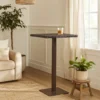 BM335467_6 Outdoor Square Bar Table, Brown Multi Rattan, Metal Frame