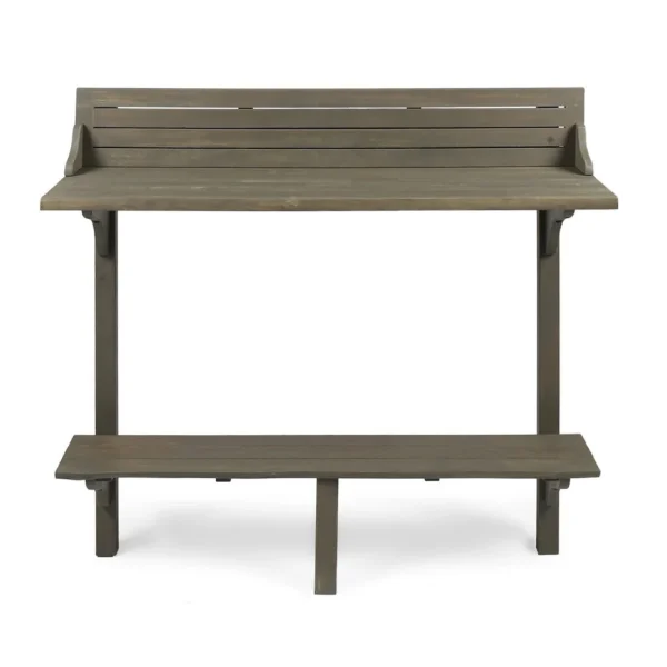 BM335472_1_bbb4cb64-1fcc-416d-b5aa-507e7d6ef545 Outdoor Balcony Bar Table, Slim Design Gray Wood Frame, 50 Inch