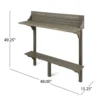 BM335472_4_203c0fbf-6725-4b32-8422-76708eb7e3a5 Outdoor Balcony Bar Table, Slim Design Gray Wood Frame, 50 Inch