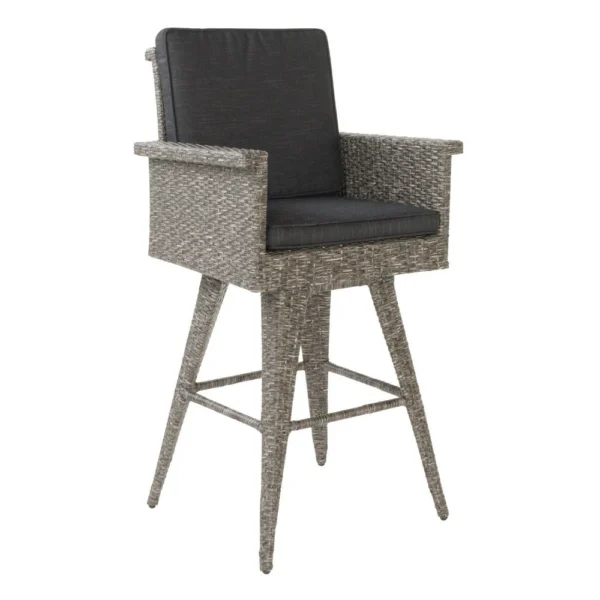 BM335476_638ccef9-85cc-413e-b7aa-4f18784f2ce9 Outdoor Barstool Chair, Gray Black Wicker Rattan, Polyester Cushions