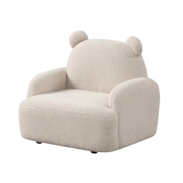 BM335485_1_2e4723b6-ebe8-432d-8cd6-90d4ddc8be13 Raye Bear Shaped Kids Armchair with Black Legs, Beige Teddy Velvet