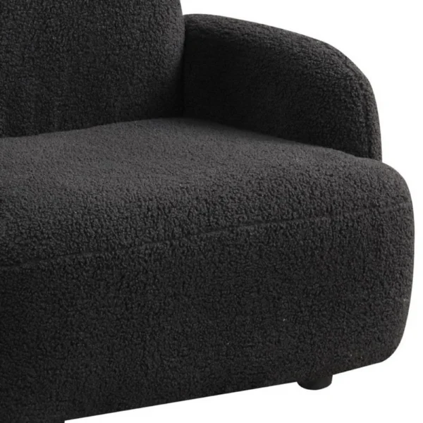 BM335487_2_1a673d4c-452f-4630-8946-fdcc9901566b Raye Bear Shaped Kids Armchair with Black Legs, Black Teddy Velvet