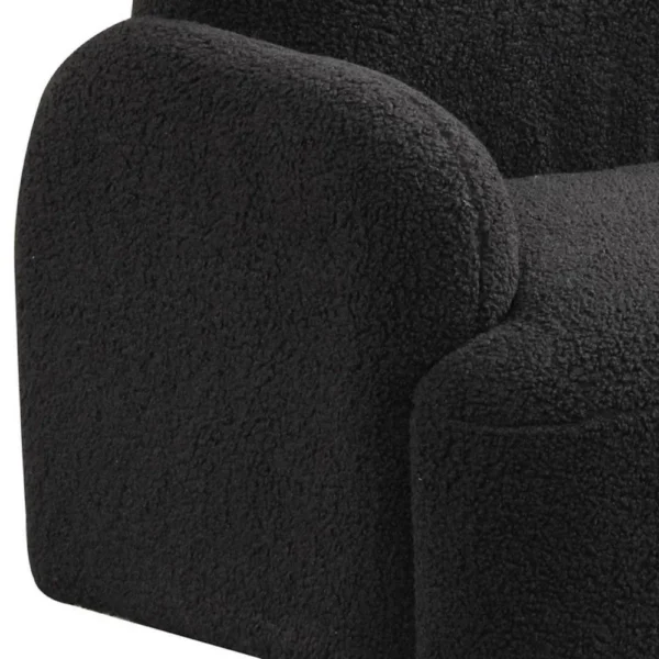 BM335487_3_88430f61-ddfe-4328-8b9a-04d292a63aa9 Raye Bear Shaped Kids Armchair with Black Legs, Black Teddy Velvet