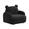 BM335487_df38454c-bda2-4299-a1b3-2173d7919bf9 Raye Bear Shaped Kids Armchair with Black Legs, Black Teddy Velvet