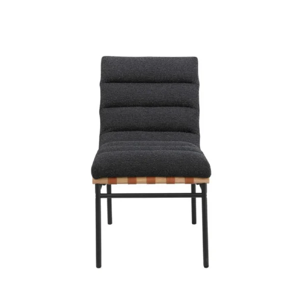 BM335500_1_1e0b7904-8543-4d00-bc96-f20157cb7723 Kive Dining Chair Set of 2, Iron Legs, Black Channel Tufted Boucle