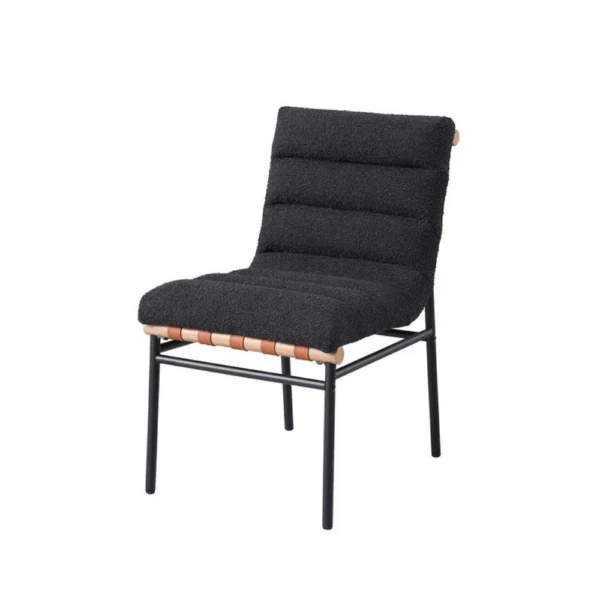 BM335500_3_d6beb31b-aa2a-48c7-9a0c-94ad9d85ac5b Kive Dining Chair Set of 2, Iron Legs, Black Channel Tufted Boucle