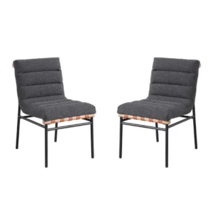 BM335501_30c70bd1-f0a5-46a7-bf41-df6dafcebcc9 Kive Dining Chair Set of 2, Black Iron Legs, Gray Channel Tuft Boucle