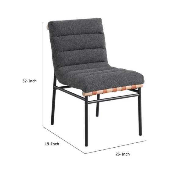 BM335501_4_6bb32fc8-c46b-4f3b-aae7-be123004b971 Kive Dining Chair Set of 2, Black Iron Legs, Gray Channel Tuft Boucle