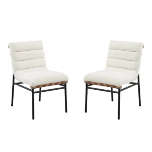 BM335502_f68bf8a5-4bf0-40fc-a303-d3eed56304f4 Kive Dining Chair Set of 2, Black Iron Legs, White Channel Tuft Boucle