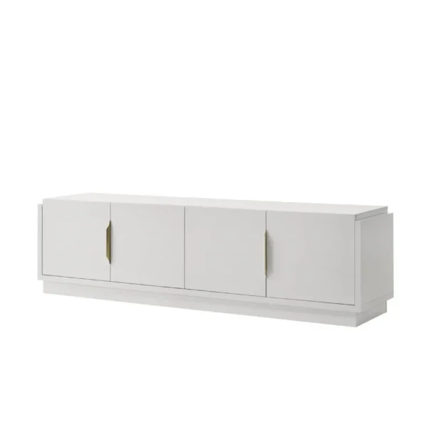 BM335503_9b1aedf9-c220-4248-a0d0-5f7dd3c68891 Penny TV Stand Media Cabinet, Adjustable Shelves, 4 Doors, White Wood