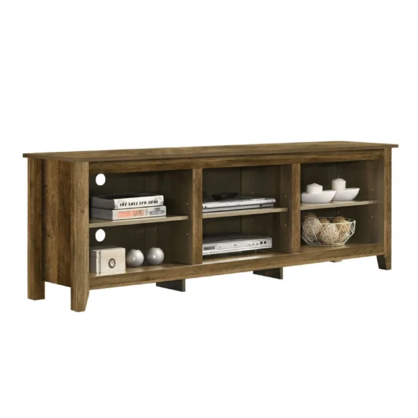 BM335521_bb2a2516-e41e-4639-9d51-6672cf641da3 Nitto TV Stand Media Cabinet, Adjustable Shelves, Oak Brown 70 Inch