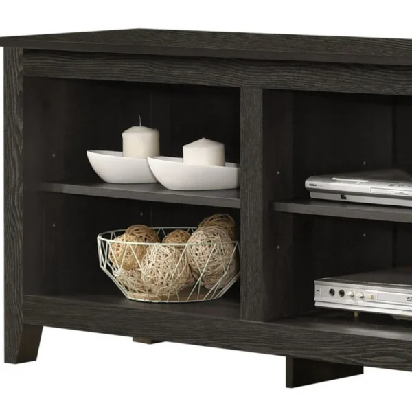 Nitto TV Stand Media Cabinet, Adjustable Open Shelf, Dark Gray 70 Inch