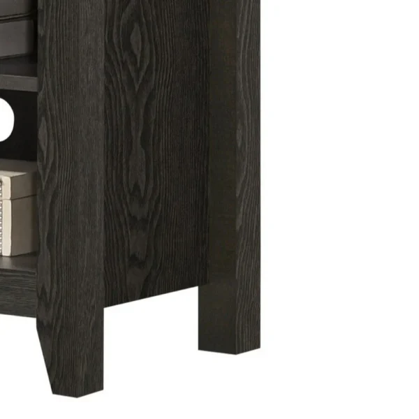 Nitto TV Stand Media Cabinet, Adjustable Open Shelf, Dark Gray 70 Inch