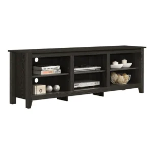 Nitto TV Stand Media Cabinet, Adjustable Open Shelf, Dark Gray 70 Inch